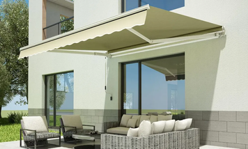 Терасний тент, ручний маркіза Focus Garden Classiс 300x250 бежевий 004448 004448 фото